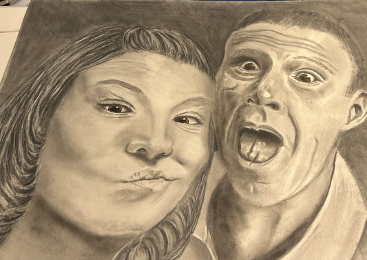 Two person custom portrait